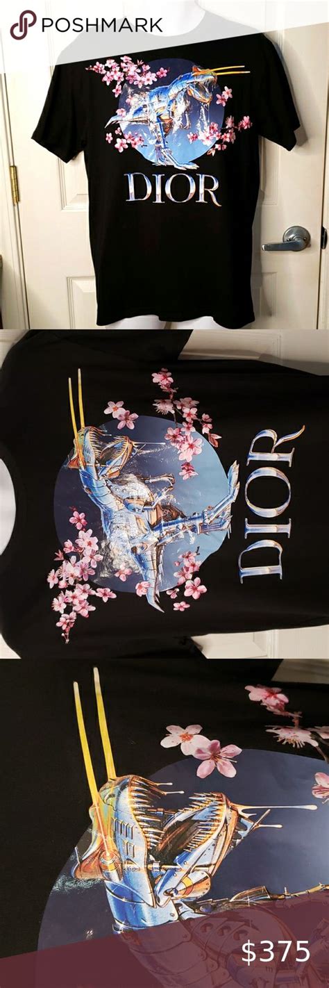 dior t shirt dinosaur|dior sorayama cherry blossom shirt.